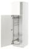 METOD خزانة عالية مع أرفف مواد نظافة, أبيض/Bodbyn رمادي, ‎60x60x200 سم‏ - IKEA