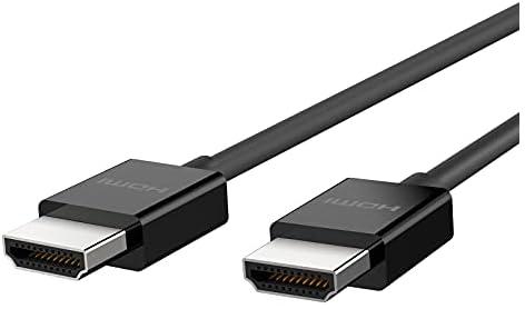 كيبل HDMI 2.1 فائق السرعة ممتاز من بيلكن، يدعم دولبي فيجن اتش دي ار بجودة 4 كيه، يوفر عرض مثالي لجهاز ابل تي في، 2 متر / 6.6 قدم - اسود