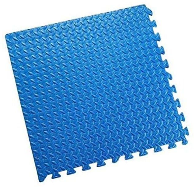 Rainbow Toys - Floor Mat Blue Foam Exercise Mat 2.5cm Puzzle Game Pad Non- Slip Stitch Interlock EVA Mat size: 100x100x2.5cm