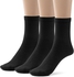 3 Pairs Black Ankle High Cotton Rich School Socks