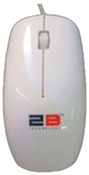 2B (MO17W) Optical Wired Mouse Piano Finishing - White