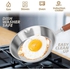 Egg Pan, Mini Nonstick Egg and Omelet Pan, Stainless Steel Small Frying Pan Skillet, Multipurpose Pan with Wooden Handle, Cookware Designed for Eggs Pancakes, Dishwasher Safe (16CM)