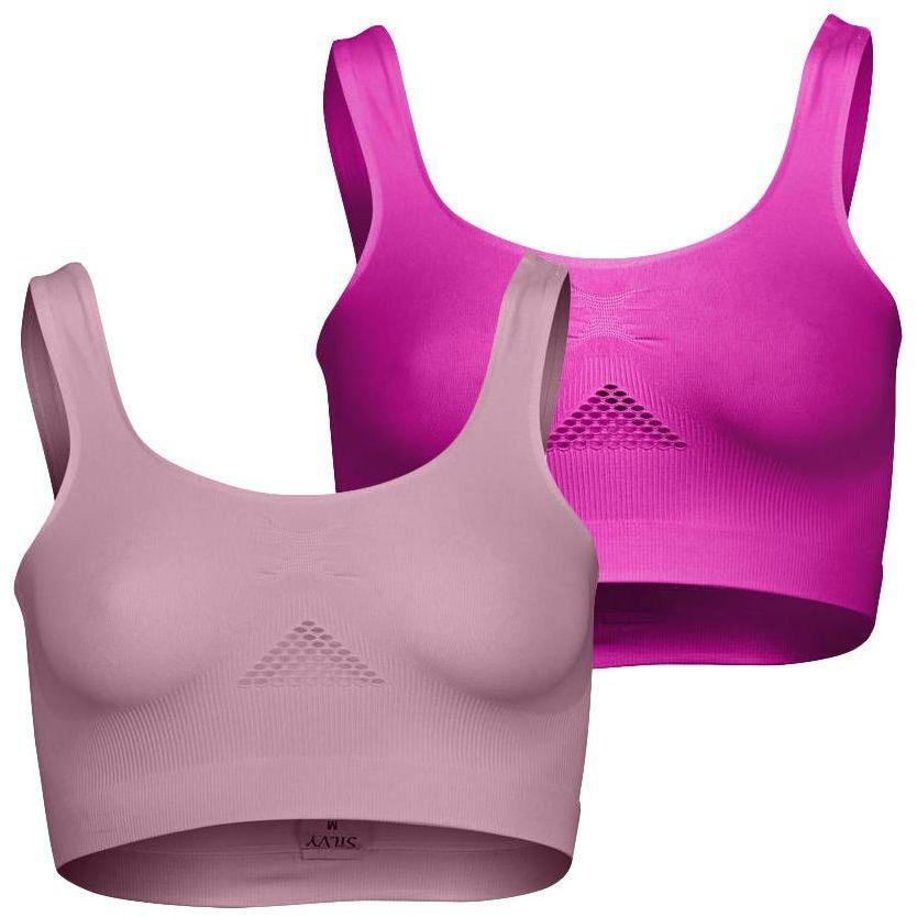 Silvy Set Of 2 Sports Bras For Women -multi Color, 2 X-large
