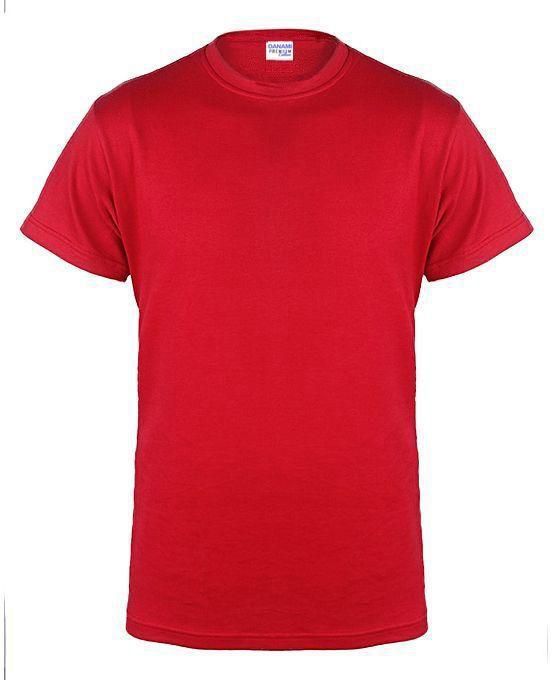Fashion Heavy Duty Plain T Shirt-Red