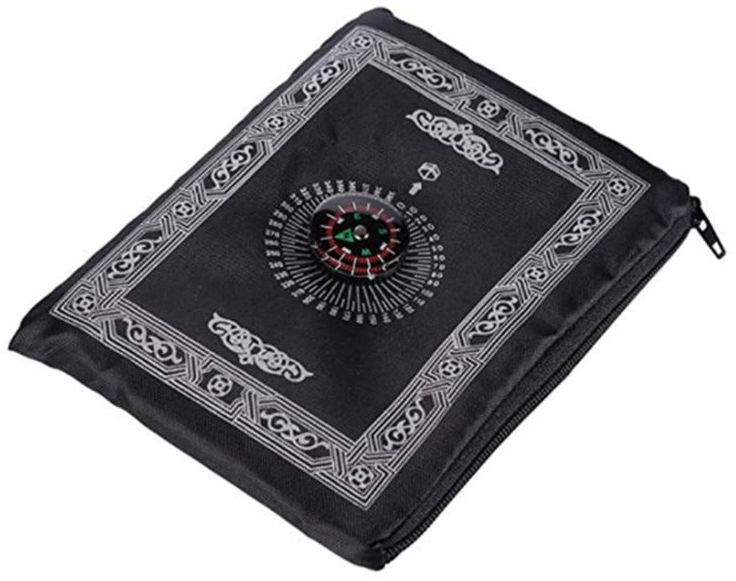 Praying Rug, Travel Prayer Mat with Compass Pocket Sized Carry , Portable Nylon Waterproof Easy Praying Mat 65*110cm