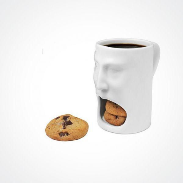 Blue Mug With Cookie Holder