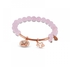 COCO88 Women's Beloved Pink Quartz Stone Butterfly Flower Bracelet