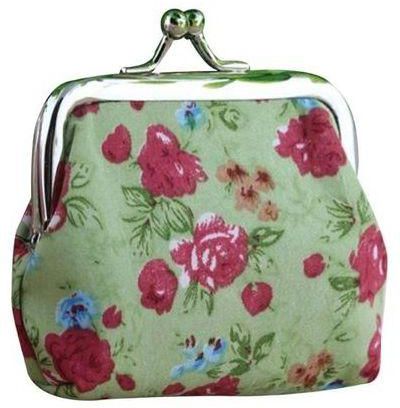 Eissely Women Lady Retro Vintage Flower Small Wallet Hasp Purse Clutch Bag GN