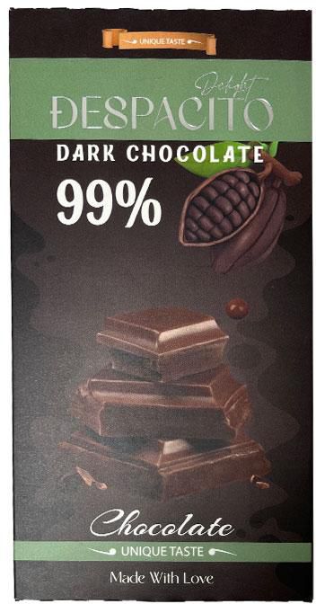 Despacito Dark Chocolate 99% - 80 gm