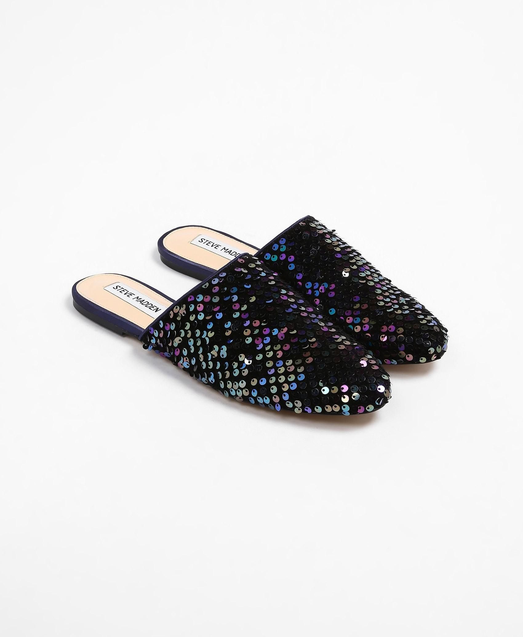 Navy SB-Cass Sequined Mules