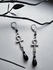 Gothic Ankh Crystal Drop Earrings