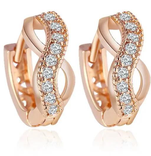 HN-1 Pair/Set New Fashion Crystal zircon Stud Drop Earrings For Women Jewellery Gift