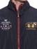Santa Monica Dark Navy Polyester Bomber Jacket For Men