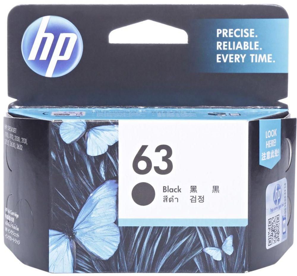 HP Ink Cartridge - 63, Black