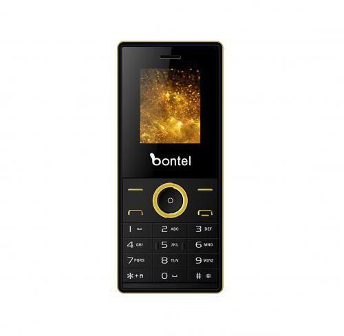Bontel L1100-1.77 Inch Colorful Screen,1000 MAh, Big Torch, Dual Sim Card. - Gold
