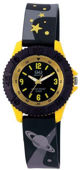 Q&Q Kids Waterproof Watch in Black [VQ96J017Y]