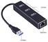 USB3.0HUB + Gigabit Network Card Hub 3 Ports USB 3.0 Gigabit Ethernet LAN Rj45