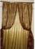 High Quality Uniform Dalia Curtains Two layers of Chiffon and Orange- golden