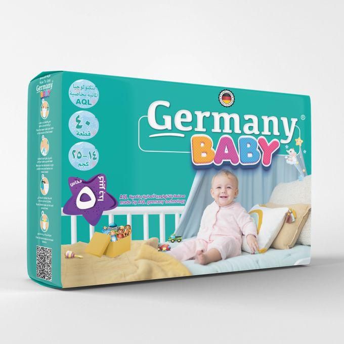 Germany Baby حفاضات جيرمني بيبي مقاس 5 من 14ك حتى 25ك - 40قطعة