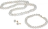 Vera Perla Women's Gold 10K White Pearl Jewelry Set - 3 Pieces