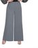 Smoky Egypt Wide Leg High Waist Crepe Pants With Flat Front And Elastic Back Band - Dark Grey