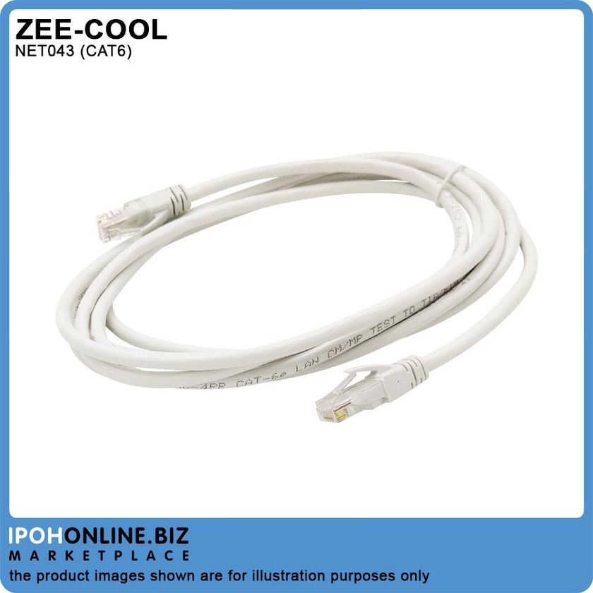 Zee-Cool Network Patch Cord Cat6 RJ45 Ethernet LAN Cable - 3M