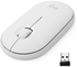 Logitech 910-005716 Pebble Wireless Mouse Off White with Bluetooth or 2.4 GHz Receiver Silent/Slim/Quiet Click for Laptop/iPad/PC and Mac