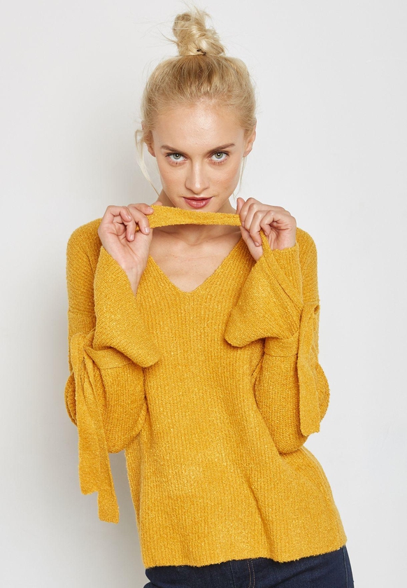 Bow Textured Sweater