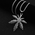 Maple Leaf Pendant Necklace With Nice Chain-SILVER-Necklace