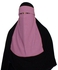 Niqab Face, Pink Color, Chiffon, Suitable For Khimar & Veil & Scar