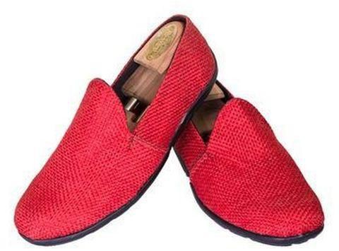 PHOELIX FASHIONS Red Valentine's Elegant Ankara Loafers