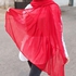 Chiffon Hijab Scarf With Ruffles - Red
