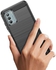 جراب هاتف Nokia G22 مصنوع من ألياف الكربون المصقول - مضاد للانزلاق وممتص الصدمات - أسود