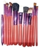 Makeup Cup Brushes Set 12 Brushes - Pink