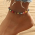 Boho Anklets Bracelet, Multilayered Ankle Beads Bracelet Multi-Colour Anklet Handmade Beads Foot Jewelry for Women and Girls