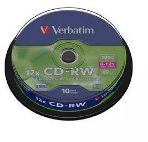 VERBATIM CD-RW 80min. 8-12x, 10 cake | Gear-up.me