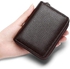 محفظة للرجال - النساء من الجلد الأسود متعدد البطاقات حامل بطاقة الجهاز متعدد الوظائف محفظة نسائية عصرية حقيبة مفاتيح أوروبية صغيرة واقي RFID (بني)
