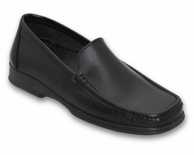 Silver Shoes Women Black Medical Loafer Made Of Genuine Leather