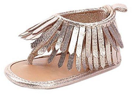 Universal New Summer Fashion Velcro Tassel Summer Baby Sandals Soft Sole Pu Child Girls Shoes