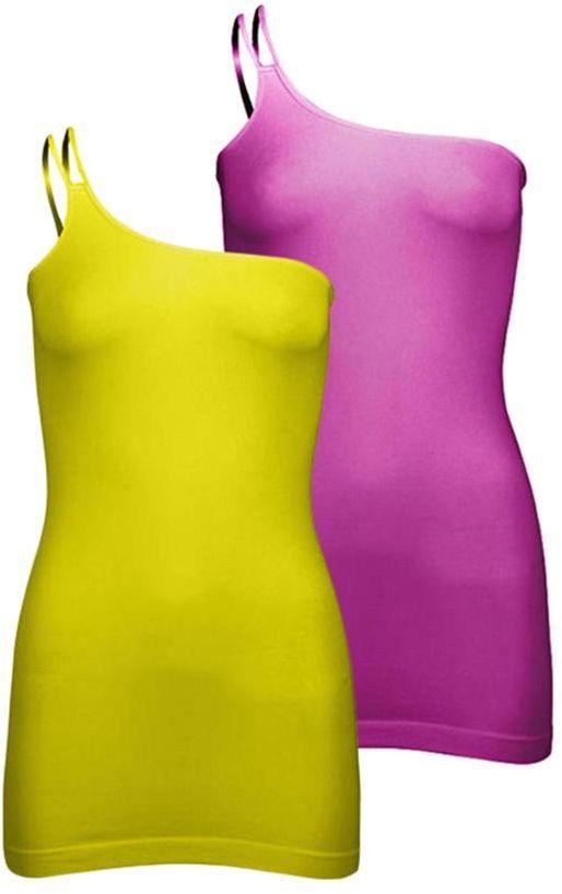 Silvy Set Of 2 Casual Dress For Women - Yellow / Fuchsia, 2 X-large