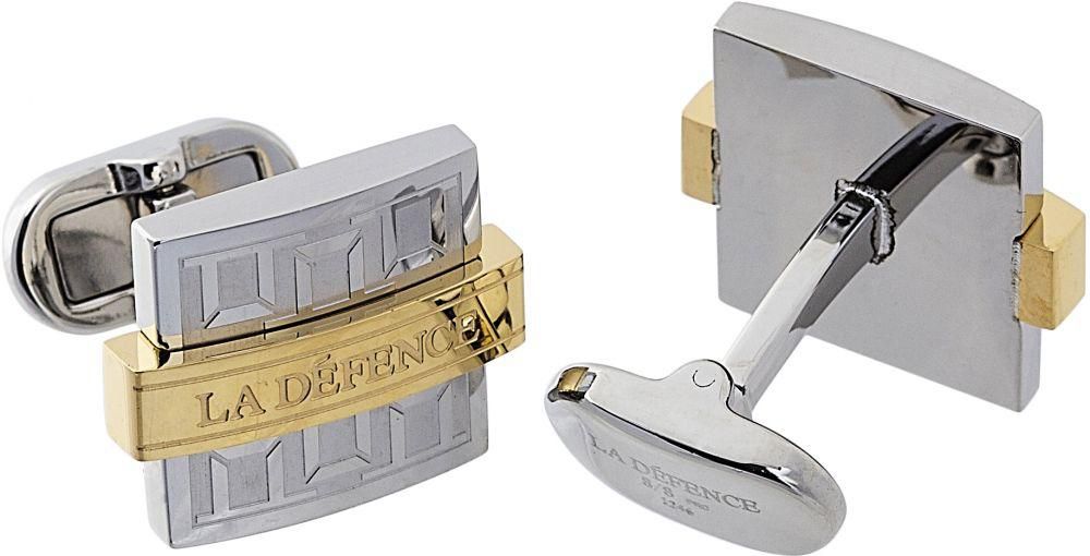 Cufflinks For Men by La Defence , Silver - Gold , 5079
