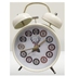 Unique Style Alarm Clock Bell With Night Light -Off White