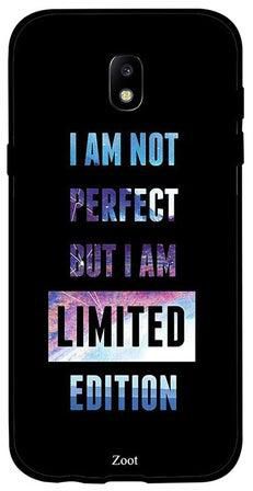 غطاء حماية لهاتف سامسونج جالاكسي J5 ‏2017 مطبوع عليه عبارة "I Am Not Perfect But I Am Limited Edition"