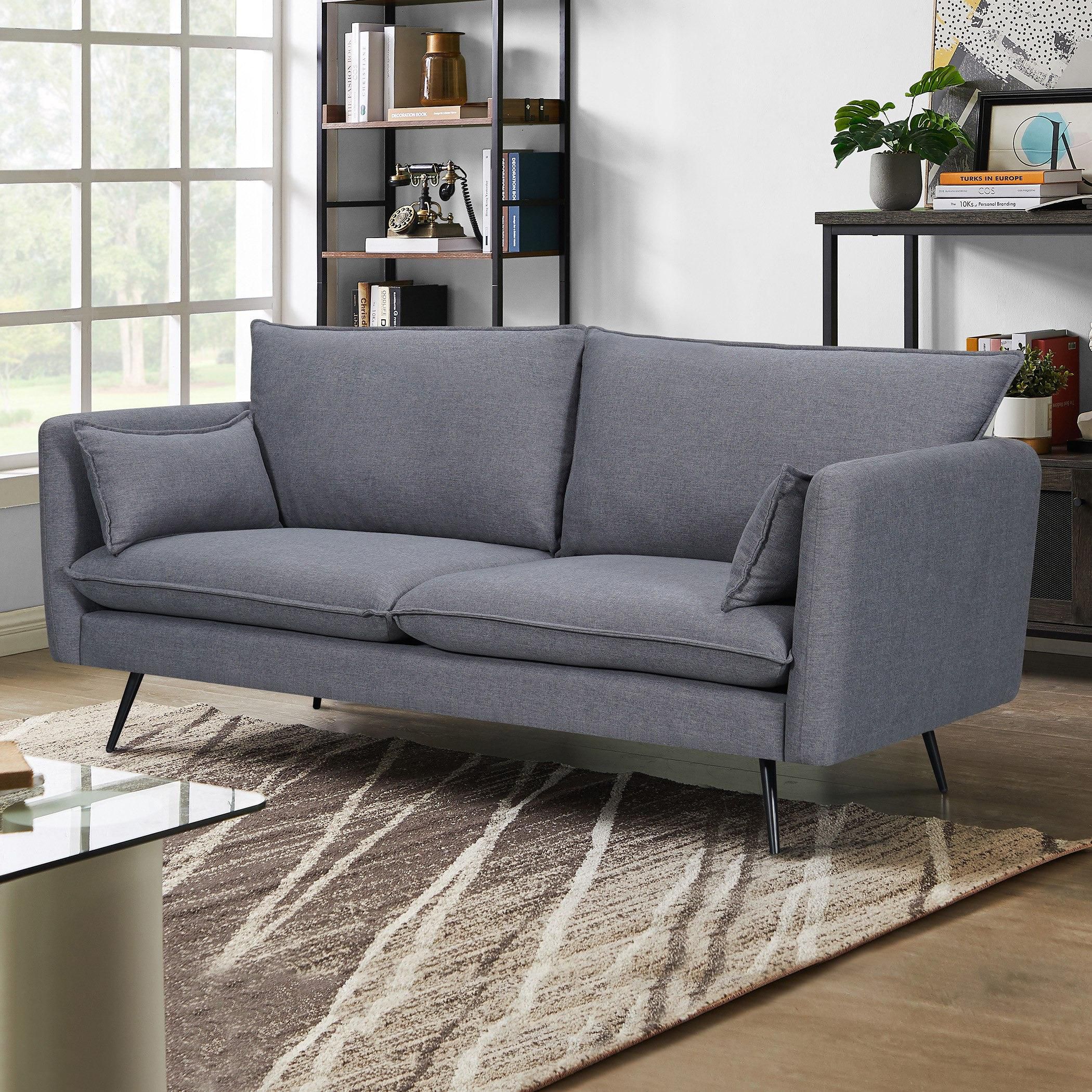 Artigo 3-Seater Fabric Sofa with 2 Cushions