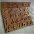 Keceramics Loose Tiles Set of Arabic Alphabet in Rustic Coppergold