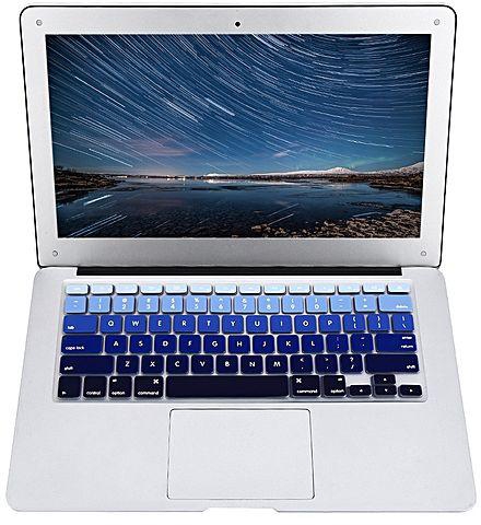 Generic Universal Graduated Color Silicone Laptop Keyboard Protective Film Skin For MacBook Air 13 / Pro 13 / 15 / 17 Inch - Blue