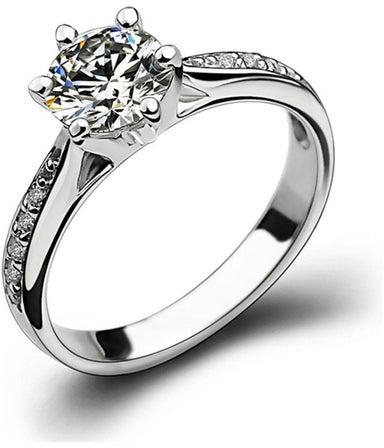 Crystal Zircon Diamond Ring