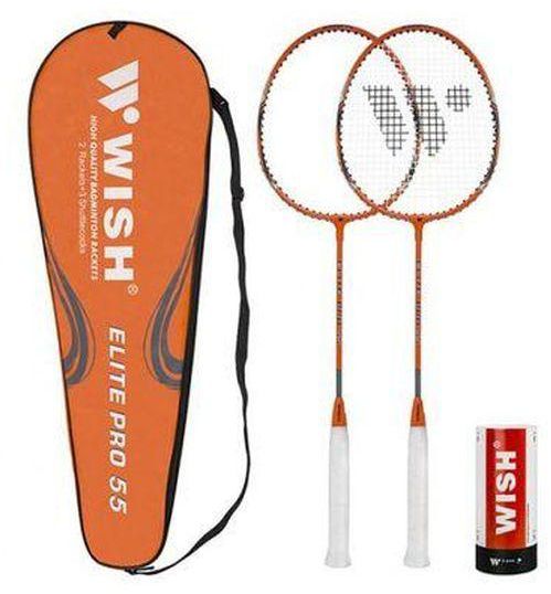 WISH Badminton Racket Set -2-Player + 3 Shuttlecock