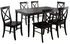 Dove Lacquered 6-Chair Dining Set, Black - DR1078