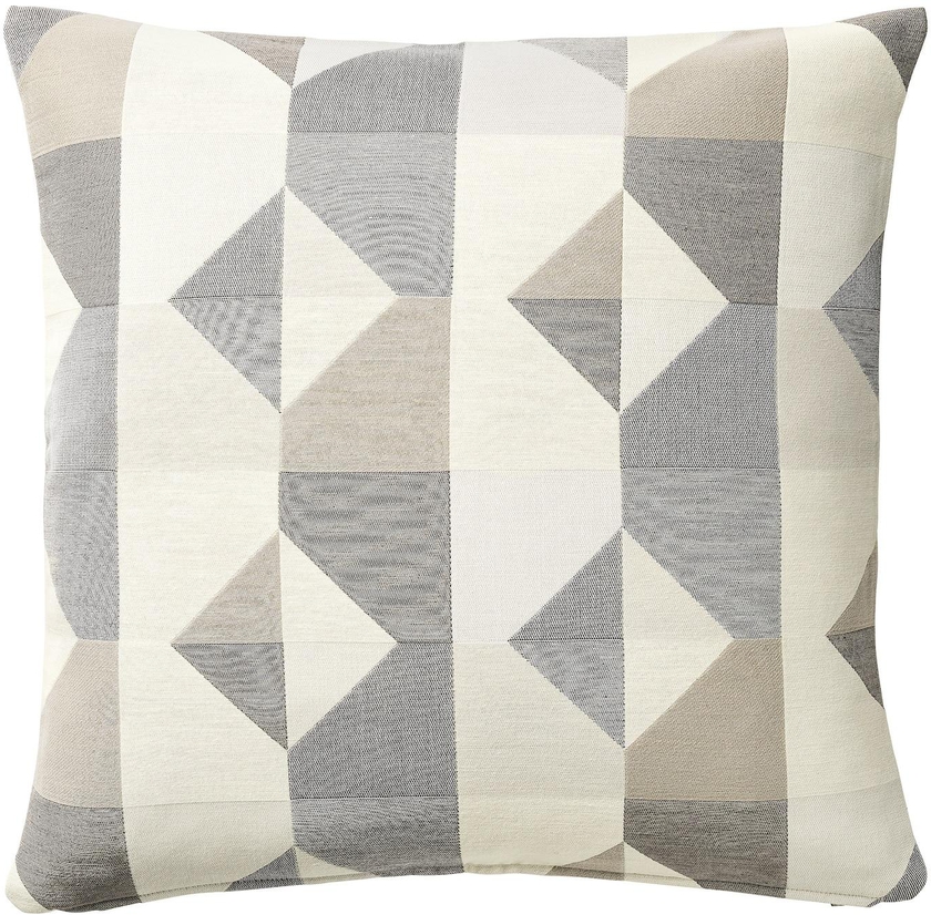 SVARTHÖ Cushion cover - grey/beige 50x50 cm